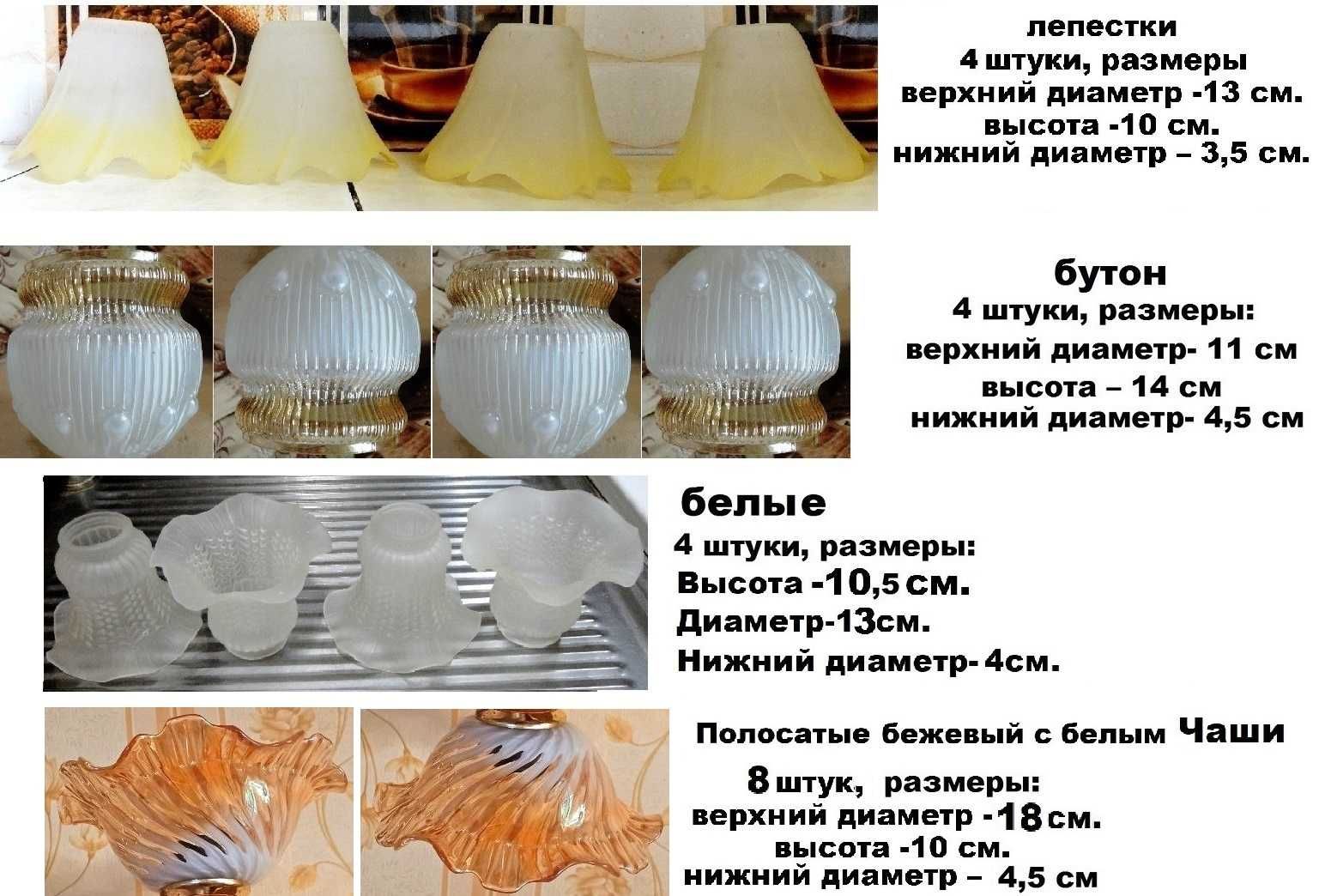 Плафоны для бра и люстр. Абажур для торшера.