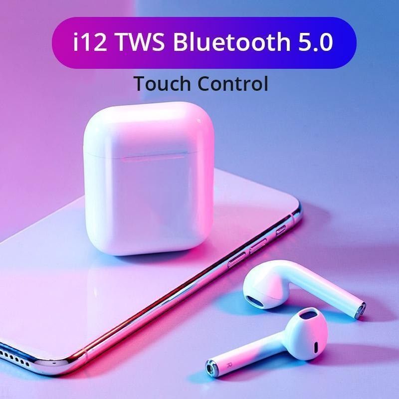 Casti wireless i12, functie Touch, conectare Bluetooth și microfon