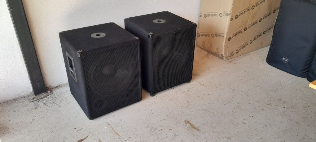 Vând 2 boxe yamaha S115, bași pasivi omnitronic BX 1550 500w