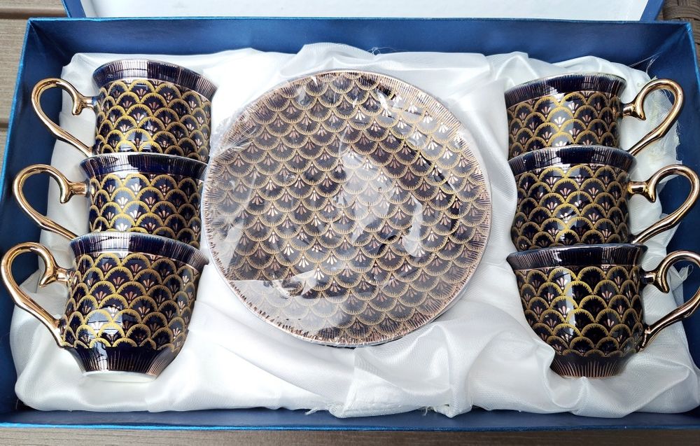 Serviciu de cafea din cobalt