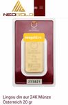 Lingou aur 24k 20 grame Münze Österreich NEOGOLD.RO
