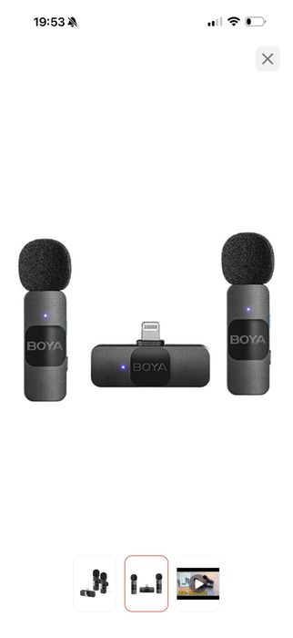 Микрофон Boya BY-V2 Lightning черный