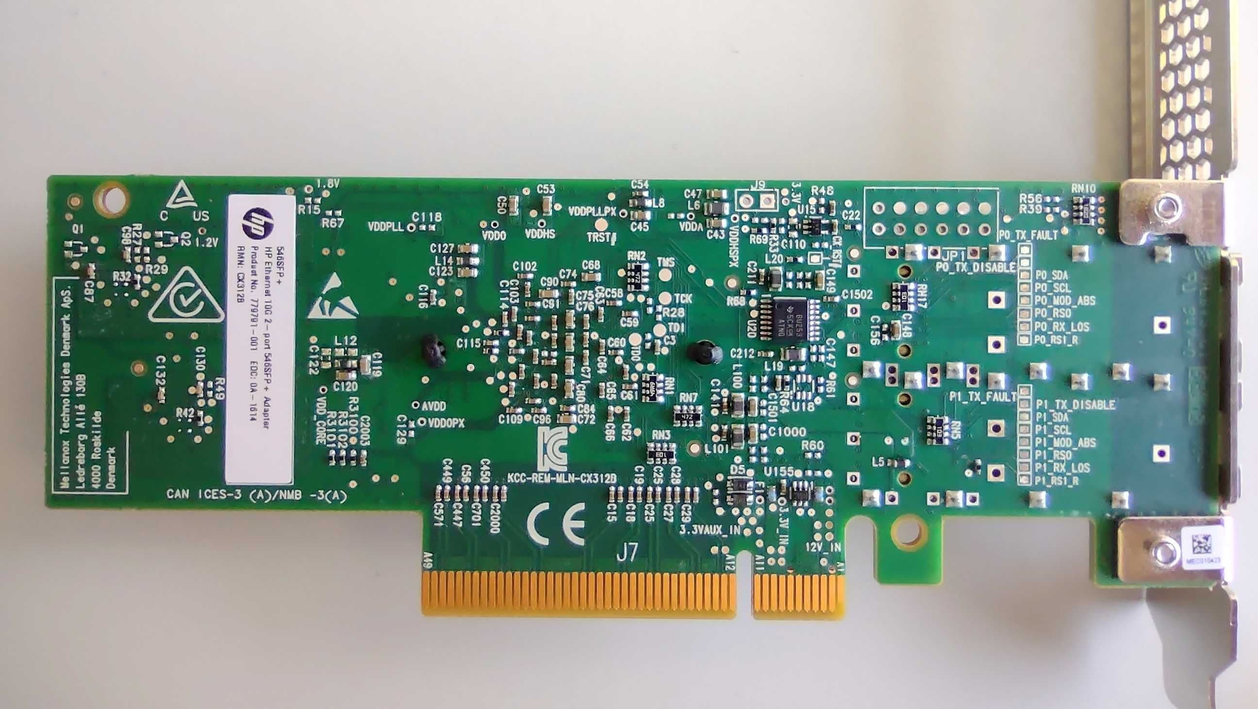 10Gb HPE 546SFP+/Mellanox ConnectX 3 PRO PCIe 3.0 x8 DP Мрежов Адаптер