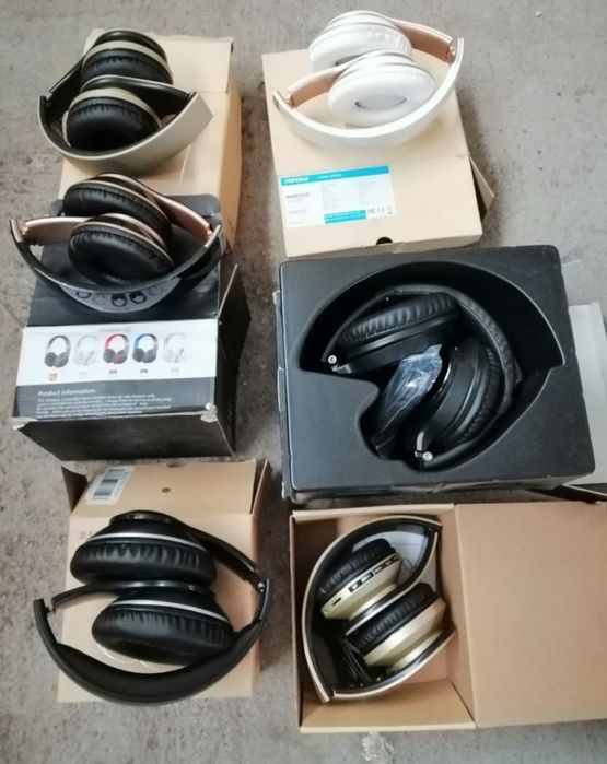 Căști audio cu radio FM, conectare bluethooth, microfon