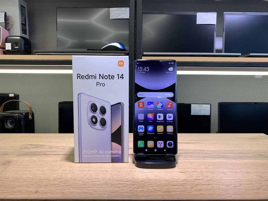 Redmi Note 14 Pro, 8/256 GB, Midnight Black, полный комплект,10996/А10