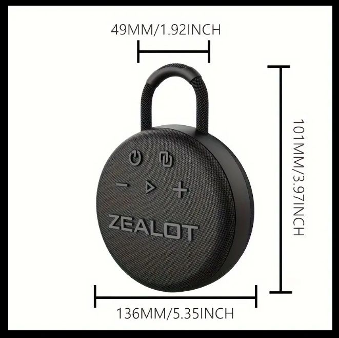 Zealot Mini Безжични високоговорител, Преносим външен субуфер