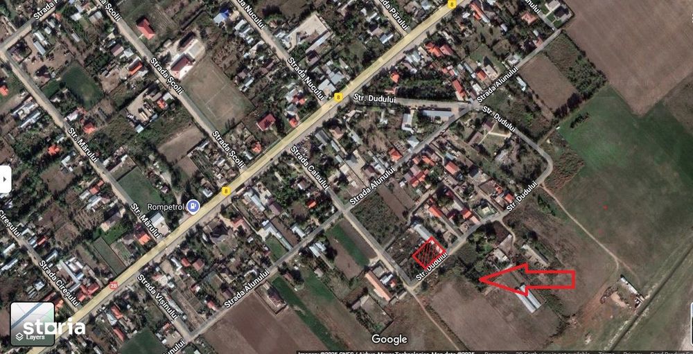 Teren intravilan Lacu Sarat sup 1418 mp deschidere 46 mp