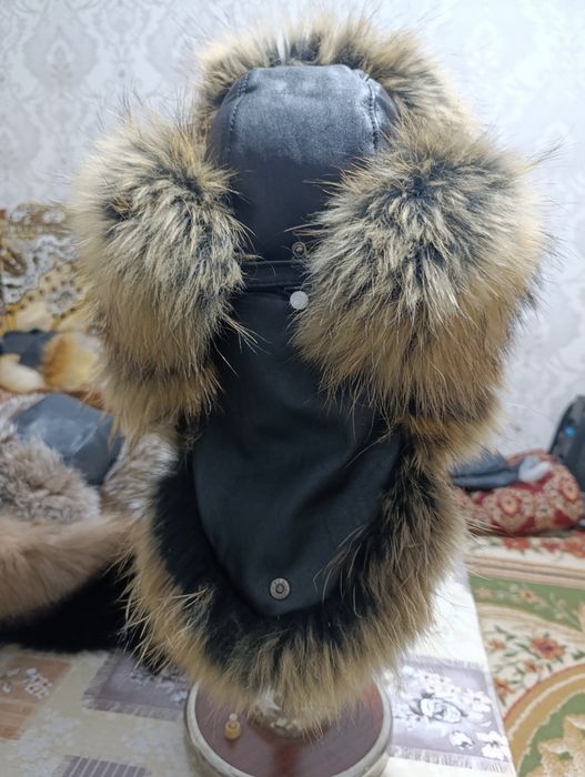 Шапка-Малахай (Енот) Меховая Натуральная