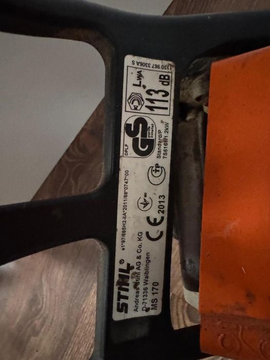 Motofierastrau STIHL, benzina ms170, galben -P-