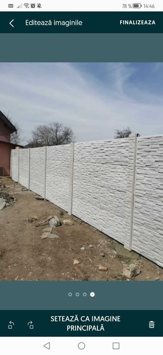 Gard beton plăci și stâlp Perșan