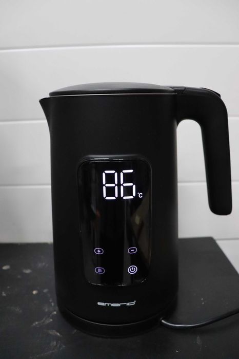 Чайник кана EMERIO, Неръждаема стомана 1,7L, 40-100C, Дисплей, 2200W