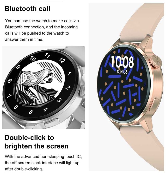 Ceas femei smartwatch elegant apelare voce romana preluare apel alarma