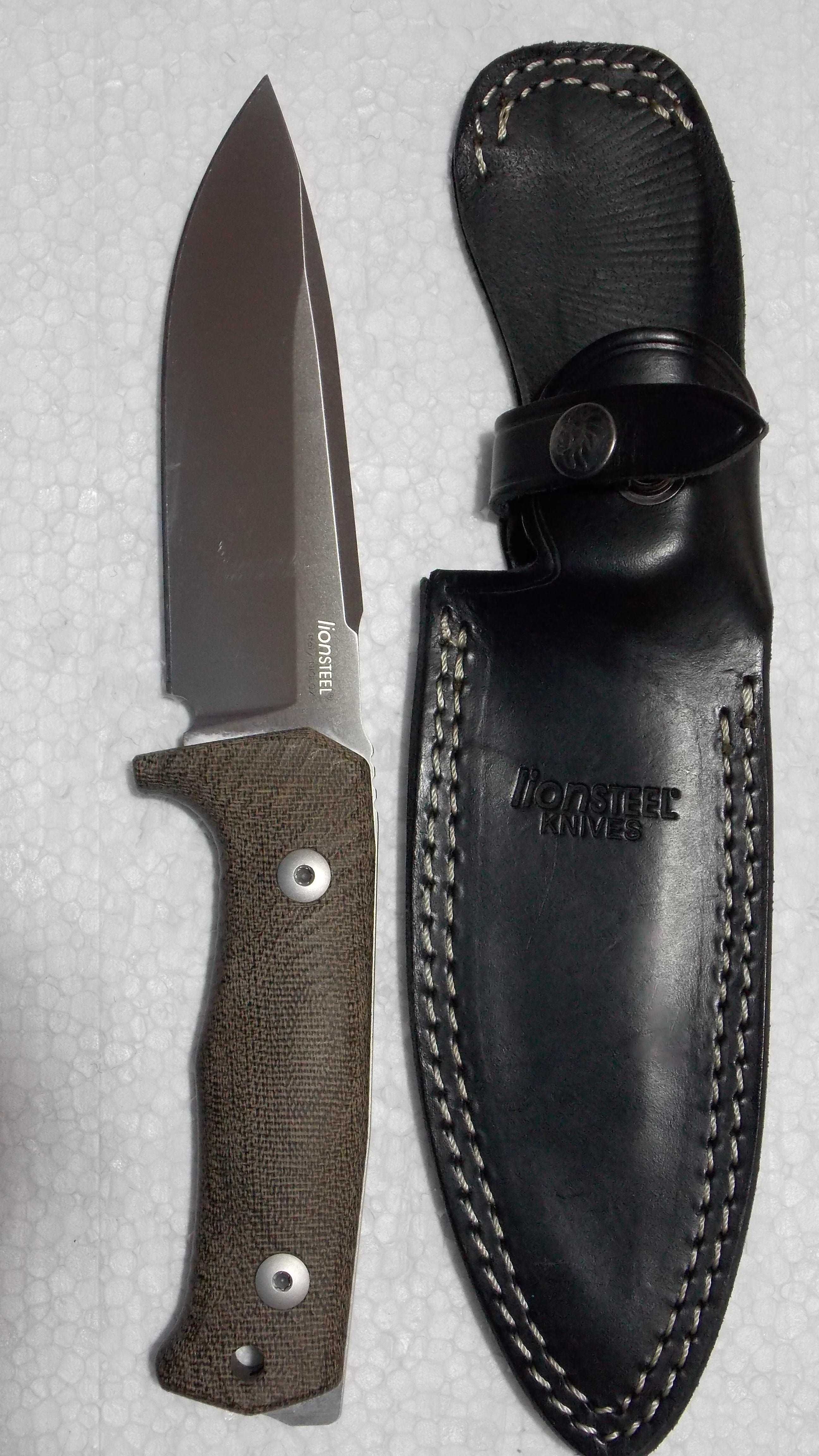 cutit LionSteel T5 Micarta tactic,vanatoare,drumetie,camping