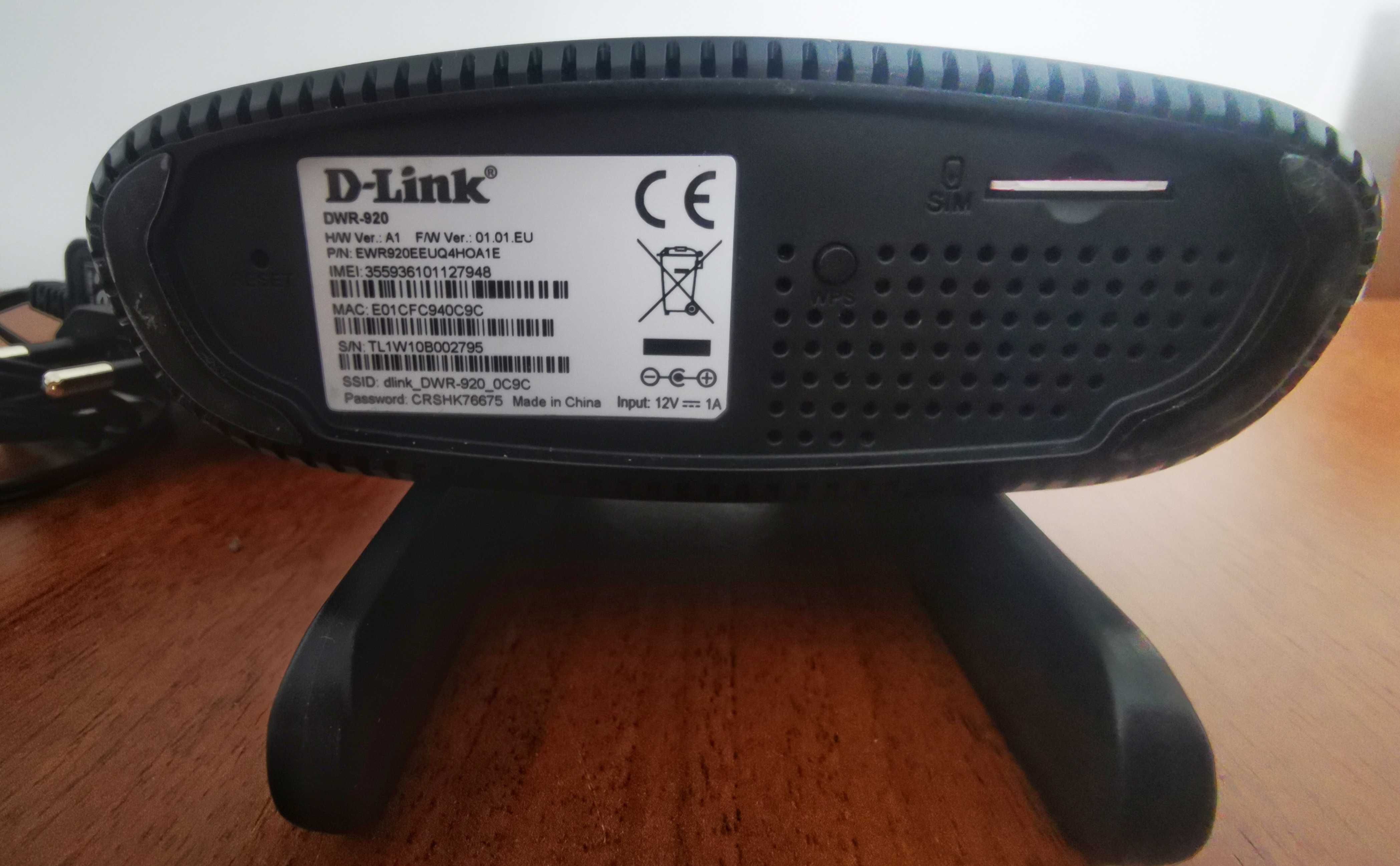 Router wireless D-Link N300 4G LTE, DWR-920