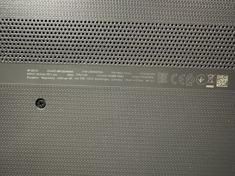 HP 250 G7 intel i3 7Gen 16GB RAM 500GB SSD