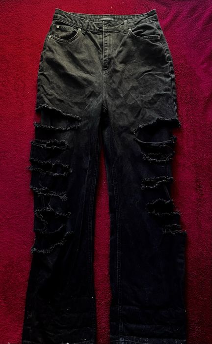 baggy alternative черни разкъсани дънки