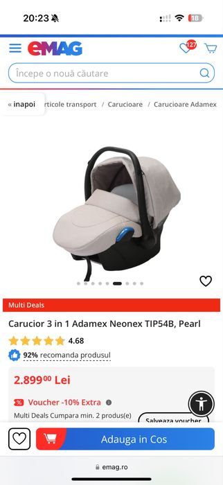 Carucior 3 in 1 Adamex Neonex