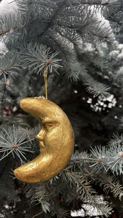Декоративные игрушки новогодние игрушки ( полумесяц, месяц, звездочка)