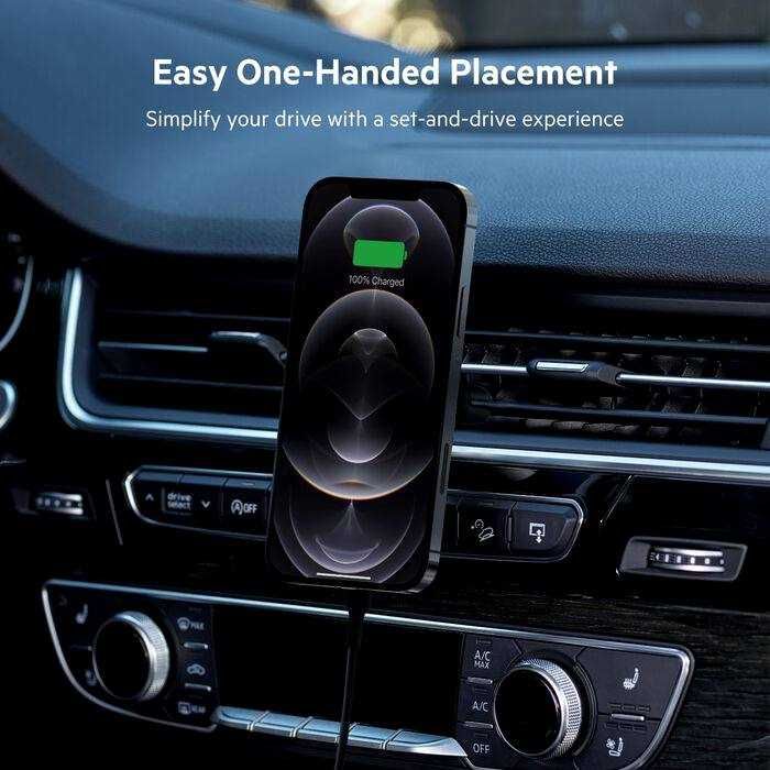 Magnetic Wireless Car Charger 10W — быстрая зарядка MagSafe. Доставка