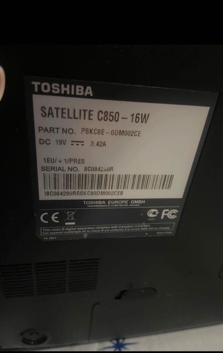 Laptop toshiba satellite C850-16W