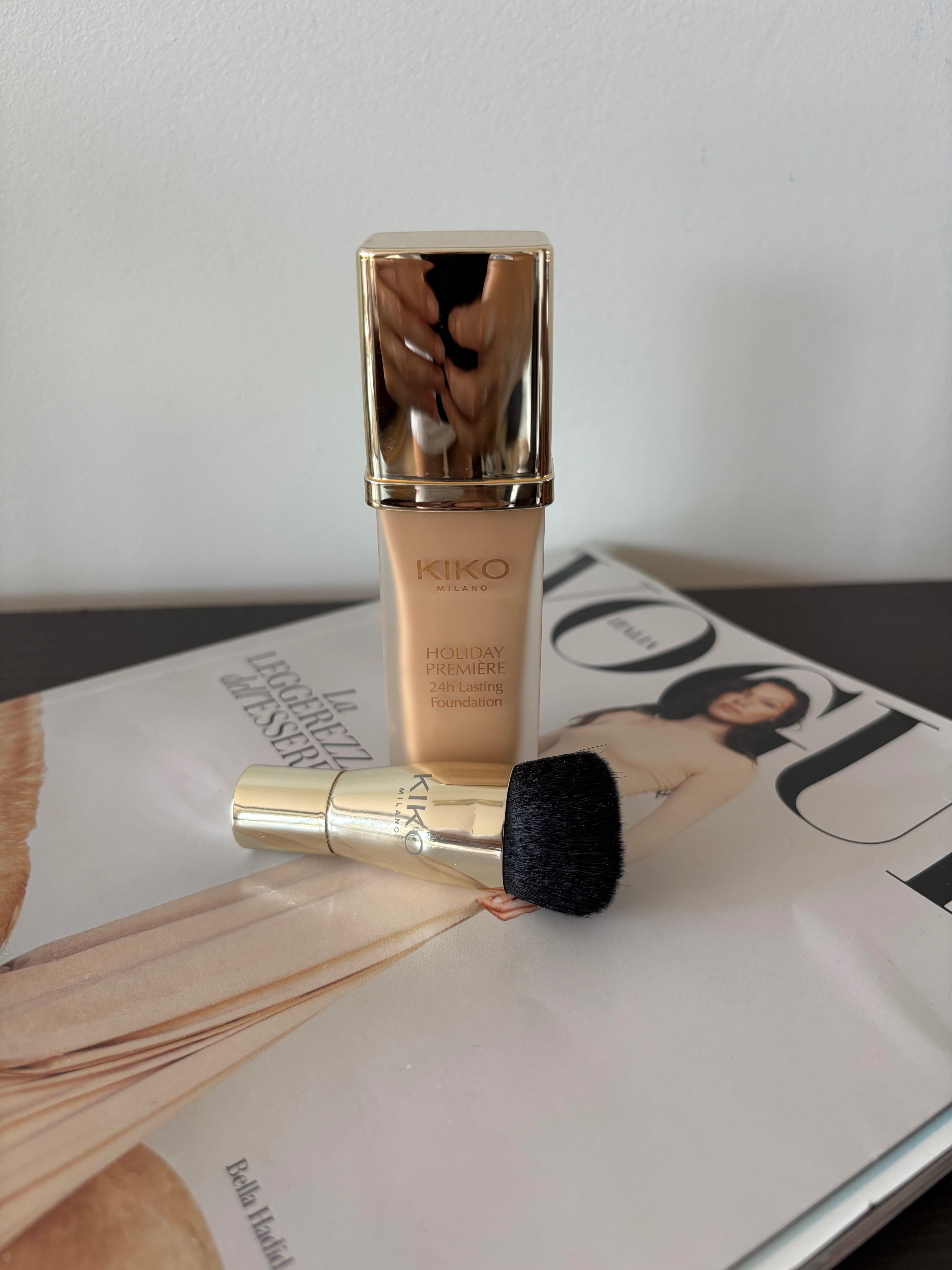 Kiko Milano водоустойчив течен фон дьо тен с четка