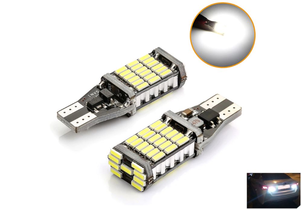 SET 2 Becuri canbus LED T15 W16W 4014 marsarier mers inapoi VW 45SMD