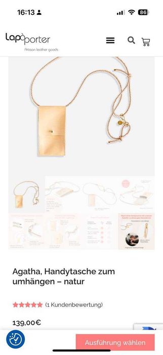 Кожена чантичка за телефон Lapaporter