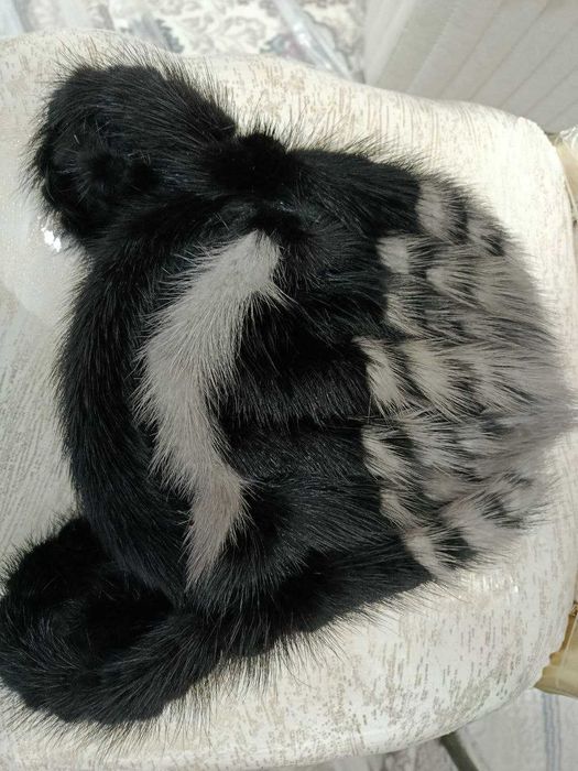 Шапка зимняя мех норка. Недорого