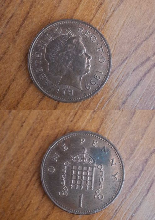 Vând 5 monede de un penny– colecție rară.