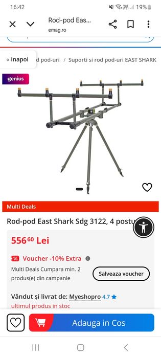 Rodpod east shark sdq 5 posturi