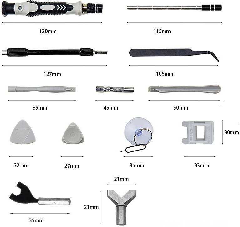 Отвертка с насадками с магнитным наконечником, 138 шт