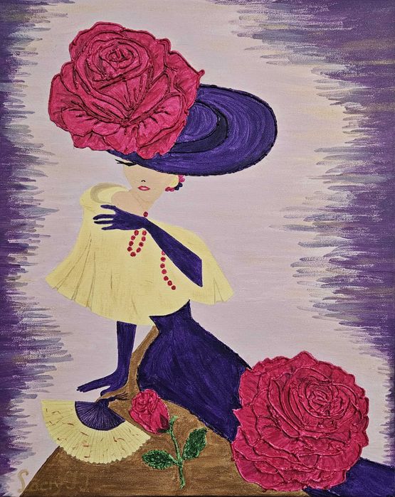 Tablouri de vânzare, picturi realizate manual în acril pe pânză.