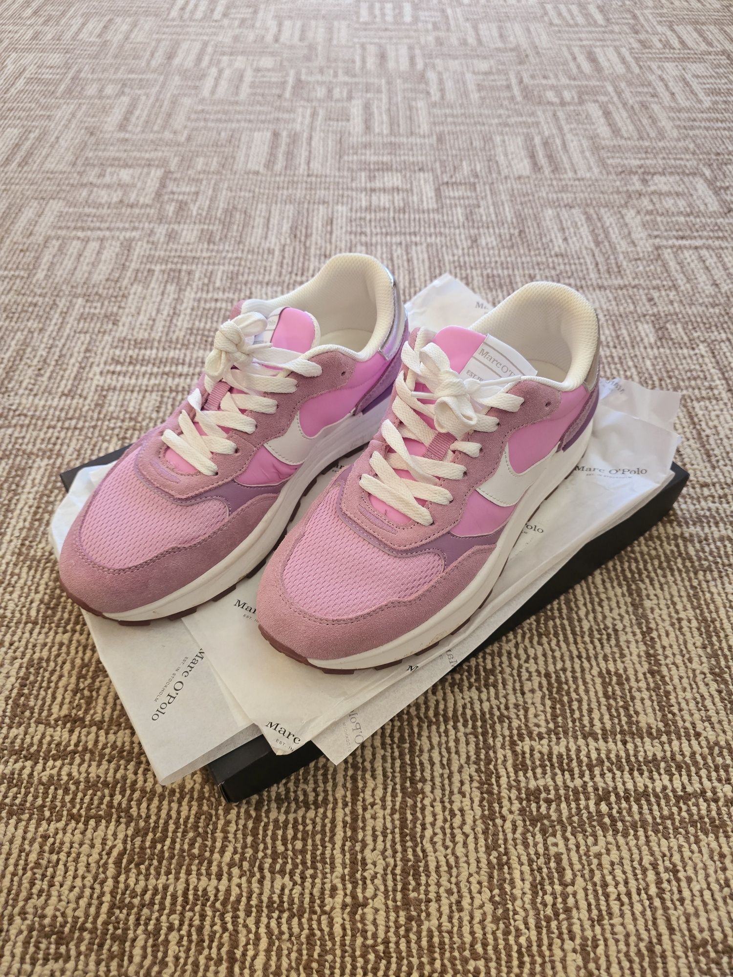 Pantofi sport Marc O'Polo cu insertii de piele intoarsa si plasa