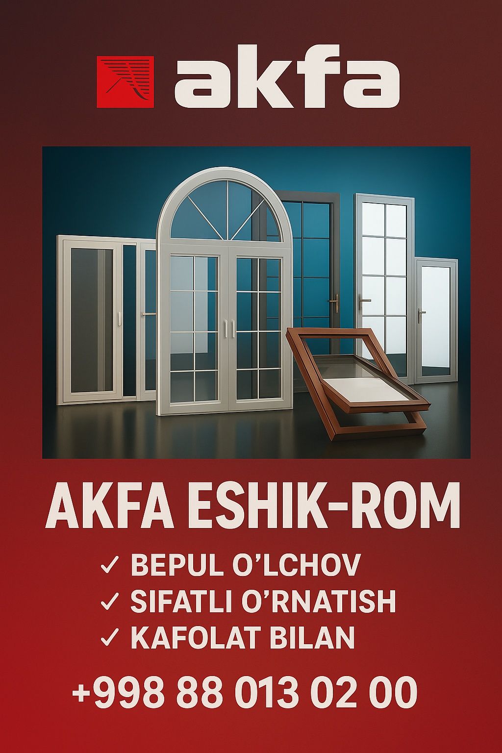 Akfa eshik rom xizmati