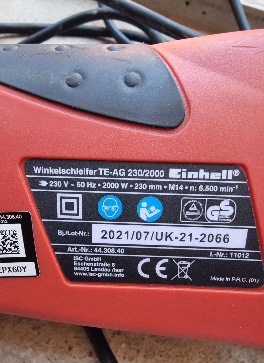 Ъглошлайф Einhell Te Ag 230/2000w за части