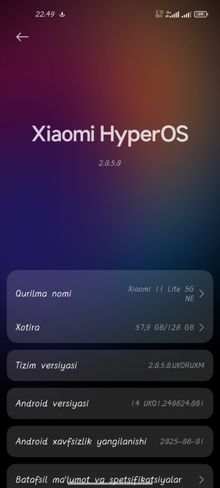 Xiomi 11 lite 5g