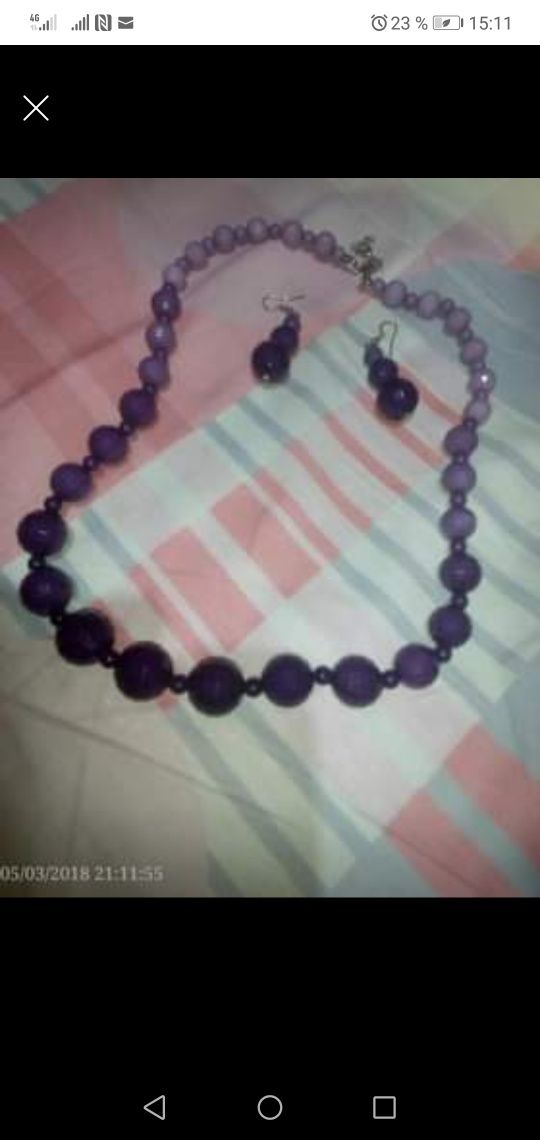 Set margele mov dama
