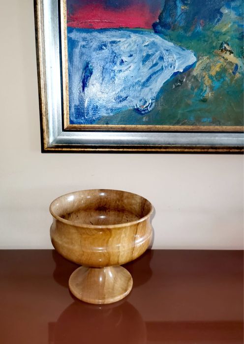 Купа бокал потир фруктиера - масивен оникс ръчно изработен Крит Гърция