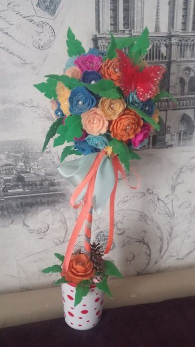 Топиарий из фетра. Ручная работа.