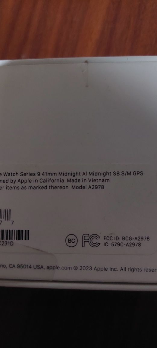 Продаю Apple Watch 9 41mm Midnight ёмкость аккумулятора 100%