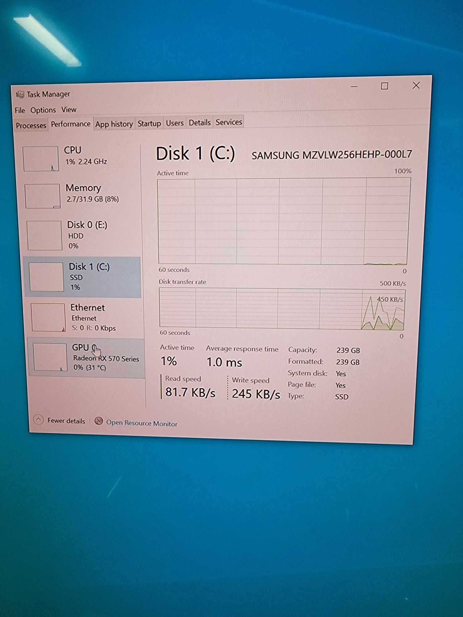Sistem light gaming i5 9400, 32gb ram, rx580 8gb, ssd, hdd, etc!