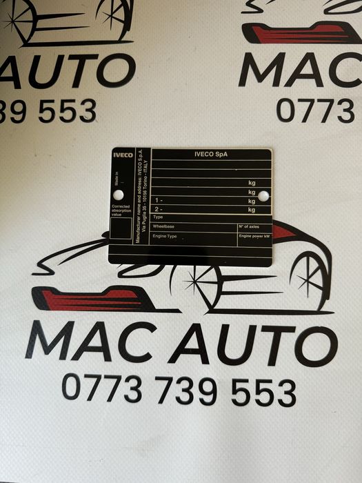 Placa date constructor Iveco Daily 2006-2015