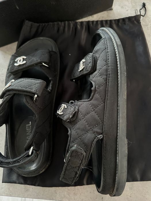 Черни сандали Chanel