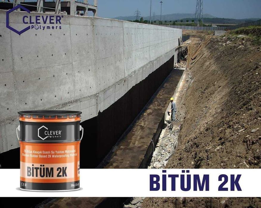 BITUM 2K clever Polymers Жидкая резина мембрана битумно-каучуковая