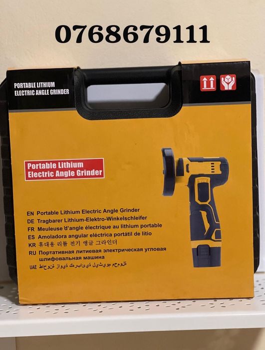 Mini Polizor Flex Electric cu 2 Baterii 24 v disc 76MM Nou 5 discuri