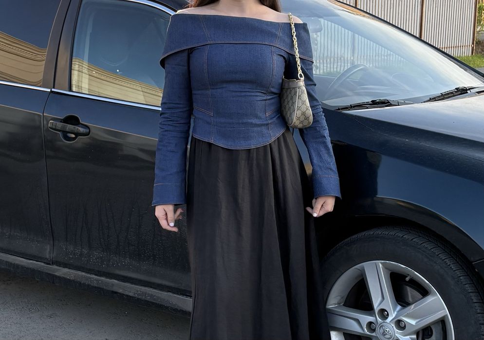 Джинсовая необычная  кофта