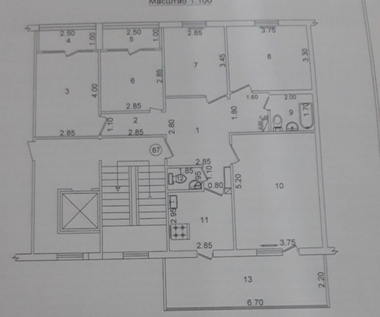 Срочно продам 5 комнатную возле метро бадамзар 110м2