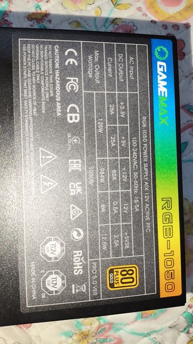 Блок питания Game Max RGB-1050Вт
