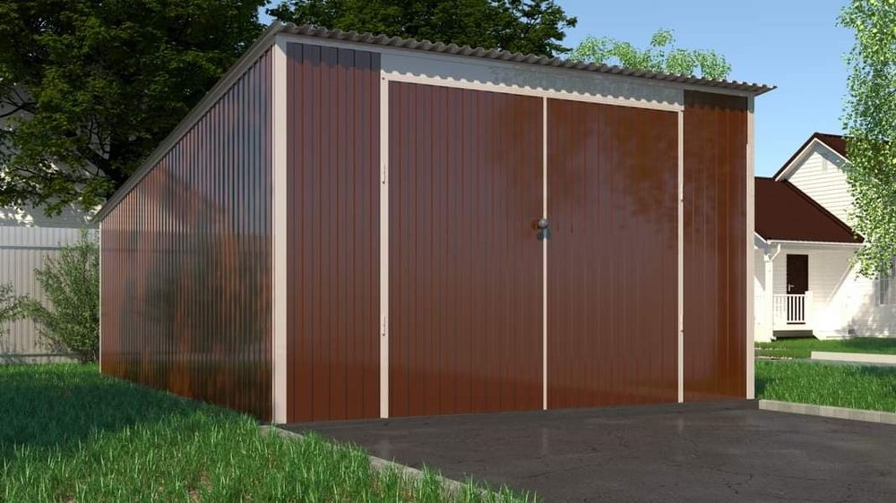 Garaj pe structura metalica 4 x 6.1m