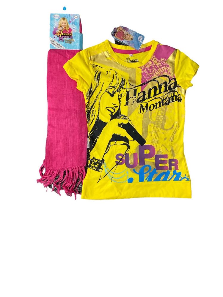 Tricou cu esarfa chic Hanna Montana